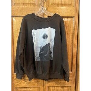 Taylor Swift Folklore Album Crewneck Sweatshirt Brown Size L Official Merch
